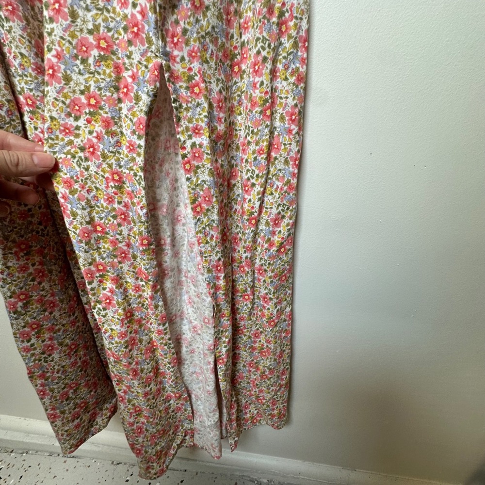 Natural Life Maxi Dress XL Floral Black Pink Boho Artsy Cottagecore Lightweight - Picture 7 of 12